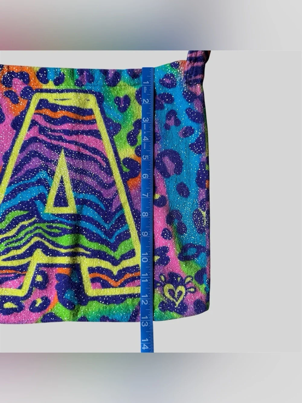 Colorful Justice “A” Initial Beach Bag